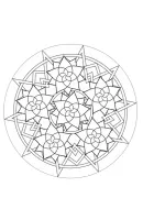 Bloemen mandala kleurplaat 5